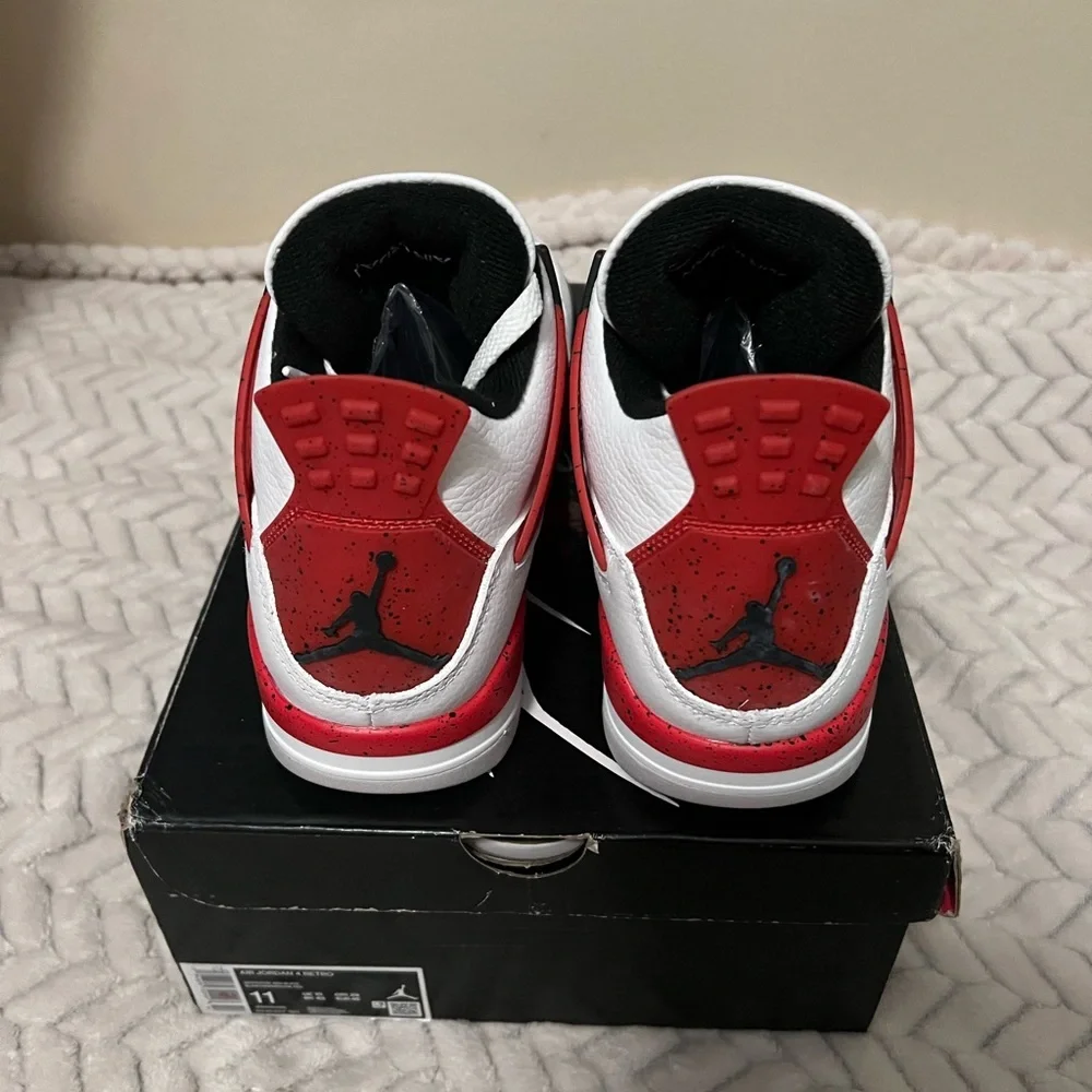 Nike Air Jordan 4 Retro Red Cement Men's Size 11